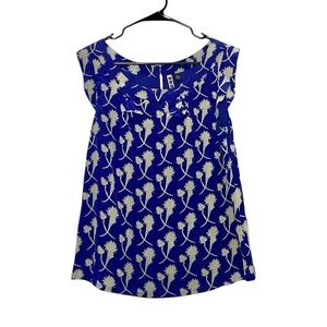 Sariah Anthropologie Flutter Sleeve 100% Silk Blouse